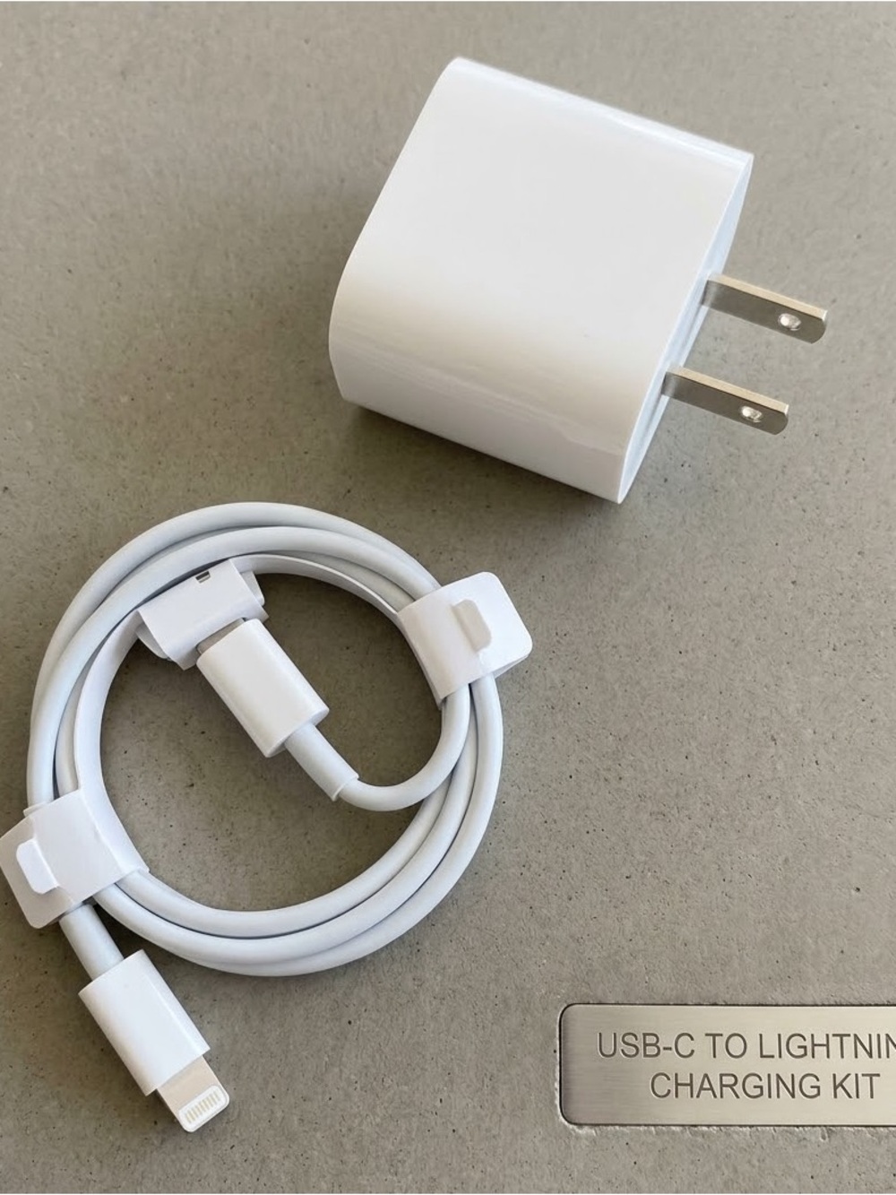Apple White USB Power Adapter with White Lightning Cable